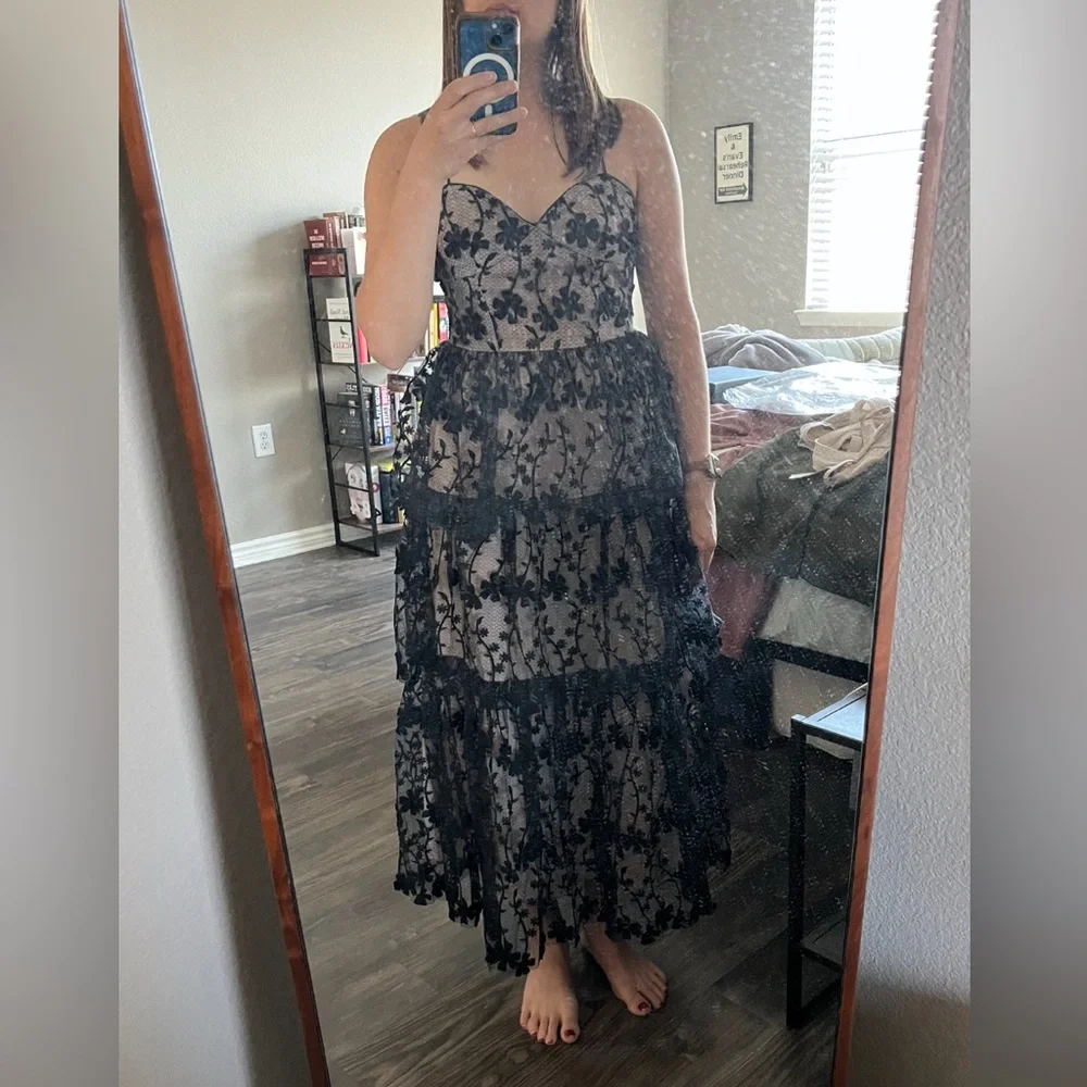 Endless Rose Crocheted Layered Midi Dress - Picture 3 of 9